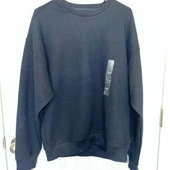 NWT Calvin Klein Crewneck Ribbed Mens Swearer Sweatshirt Size Medium - Picture 3 of 10